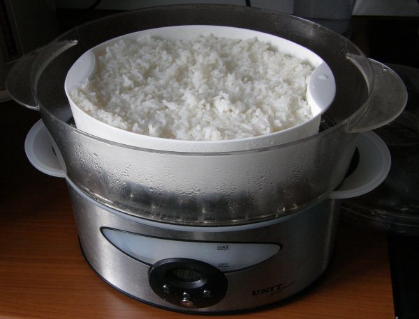 рис в пароварке готовился 45 минут