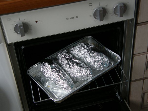 баклажаны печь в буховке при температуре 220 градусов